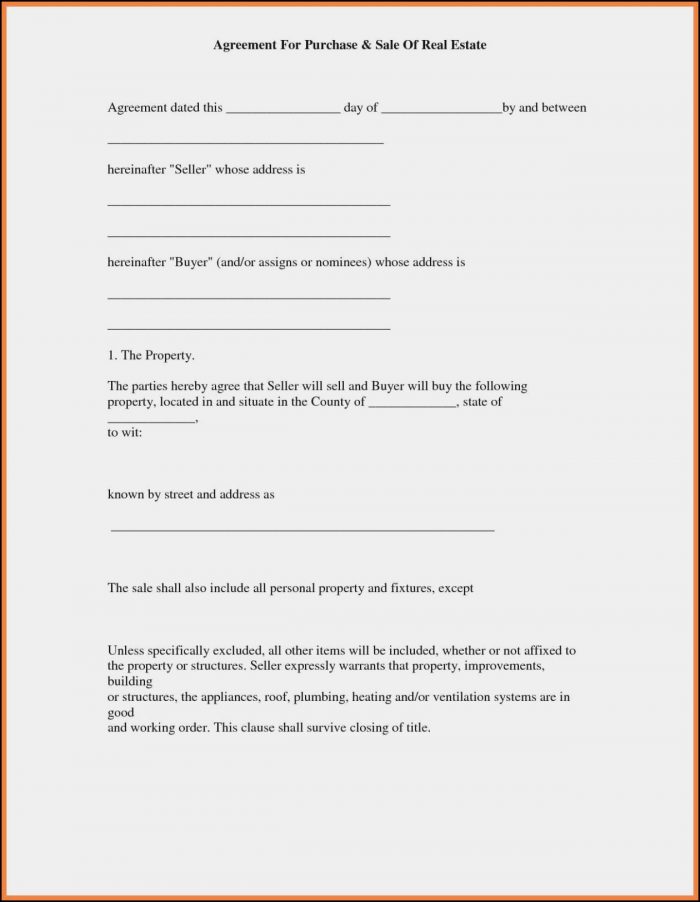 Free Real Estate Buy Sell Agreement Form Free Real Estate Buy Sell Agreement Form