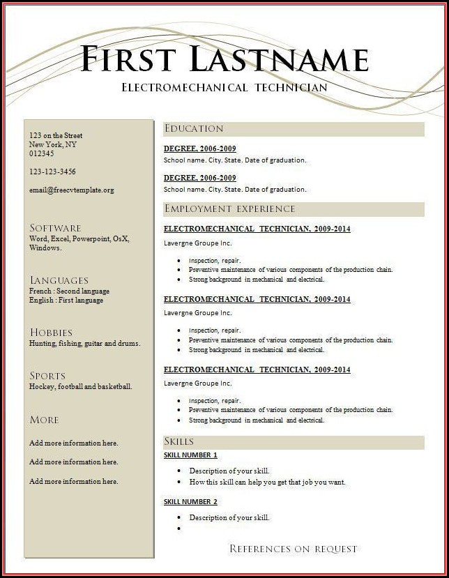 Free Resume Builder And Download Free Resume Builder And Download