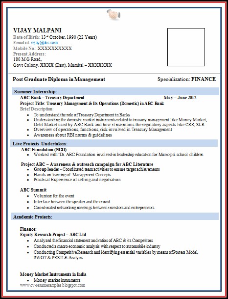 Free Resume Samples Download For Freshers Free Resume Samples Download For Freshers