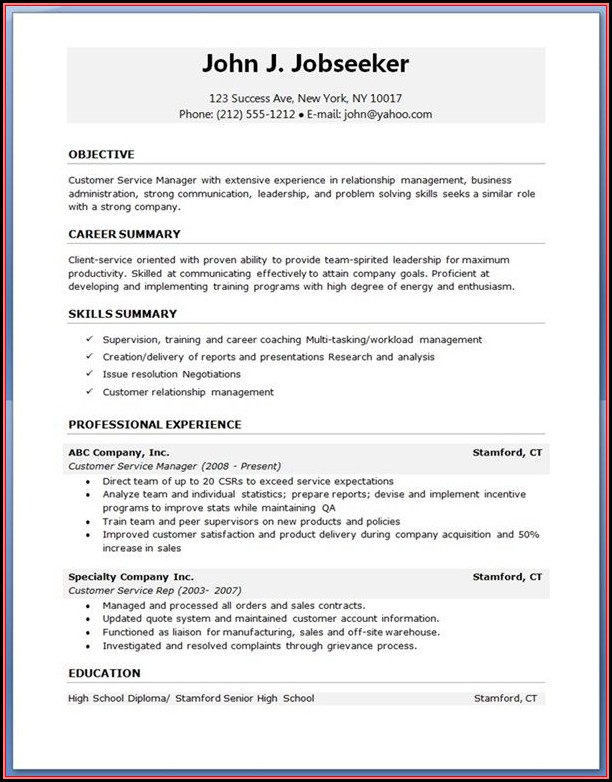Free Resume Samples Download Free Resume Samples Download