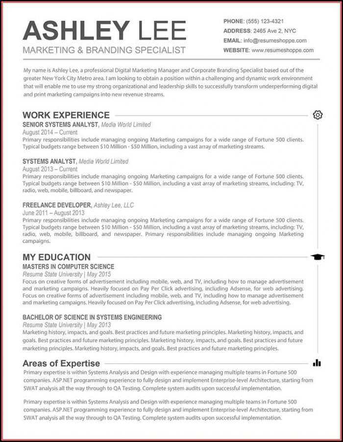 Free Resume Template For Macbook Free Resume Template For Macbook