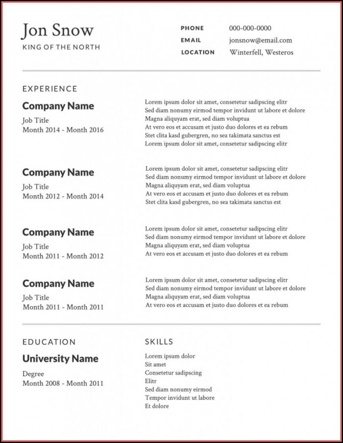 Free Resume Templates Samples Online Free Resume Templates Samples Online