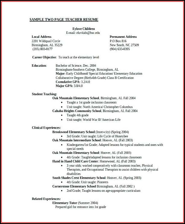 Free Special Education Resume Templates Free Special Education Resume Templates