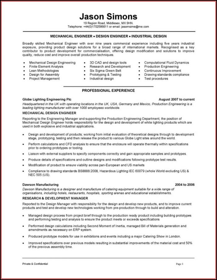Hvac Engineer Resume Template Hvac Engineer Resume Template