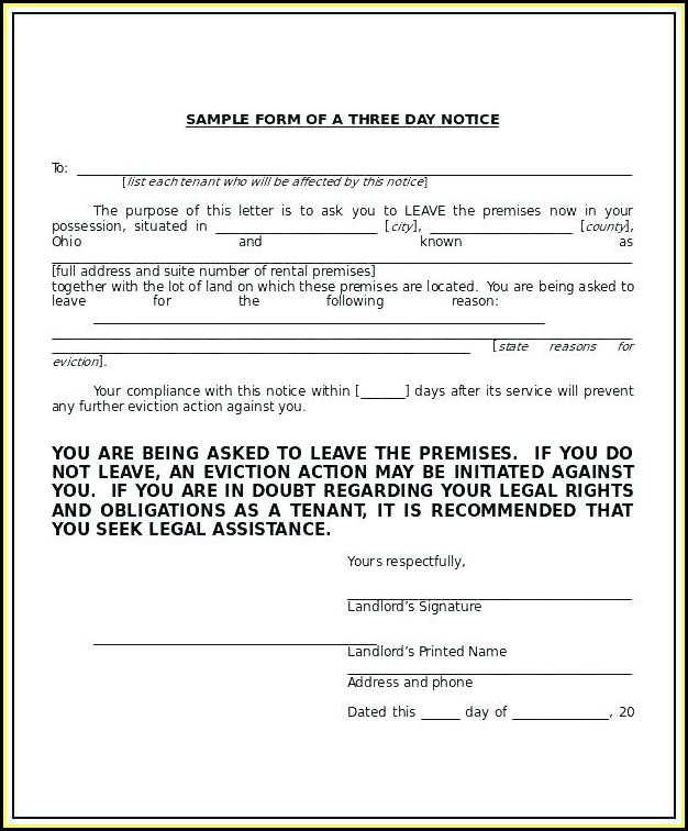 Florida 3 Day Eviction Notice Form Pdf Florida 3 Day Eviction Notice Form Pdf