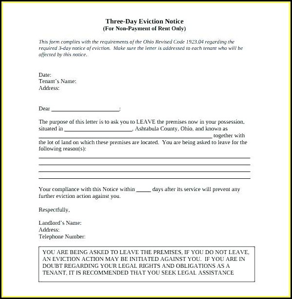 Florida 30 Day Eviction Notice Form Florida 30 Day Eviction Notice Form