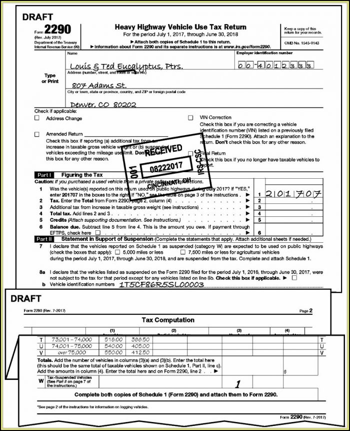 Form 2290 Irs Instructions Form 2290 Irs Instructions