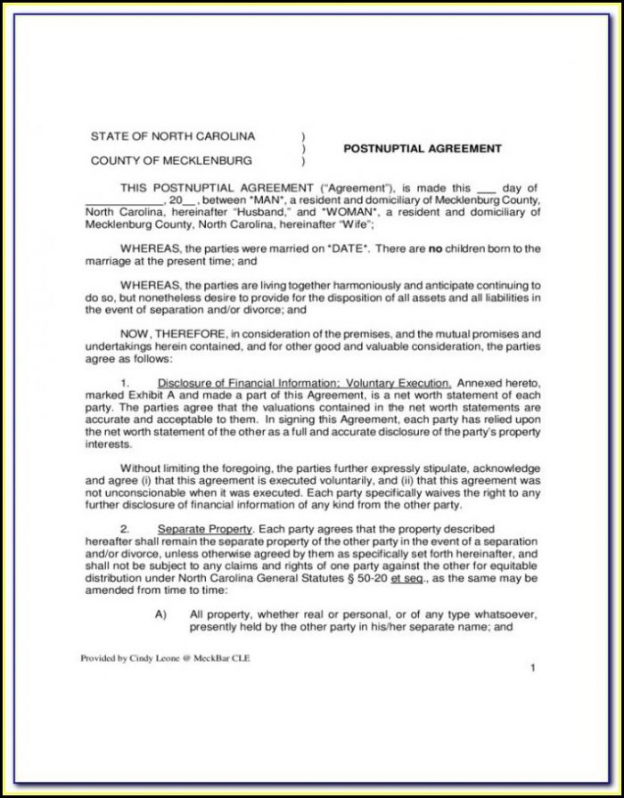 Free Postnuptial Agreement Form Pdf Free Postnuptial Agreement Form Pdf