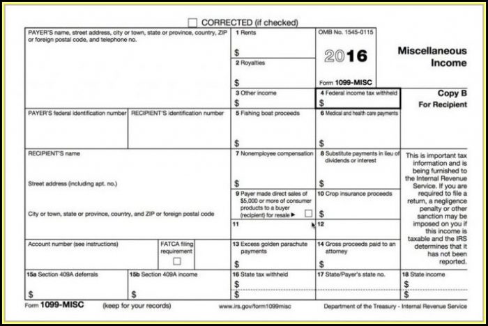 Free Printable 1099 Misc Forms Free Printable 1099 Misc Forms