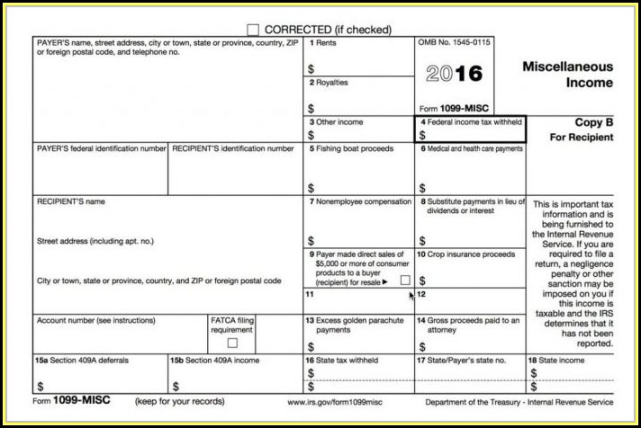 Free Printable 1099 Misc Forms Form Resume Examples Vj1yw2g3yl