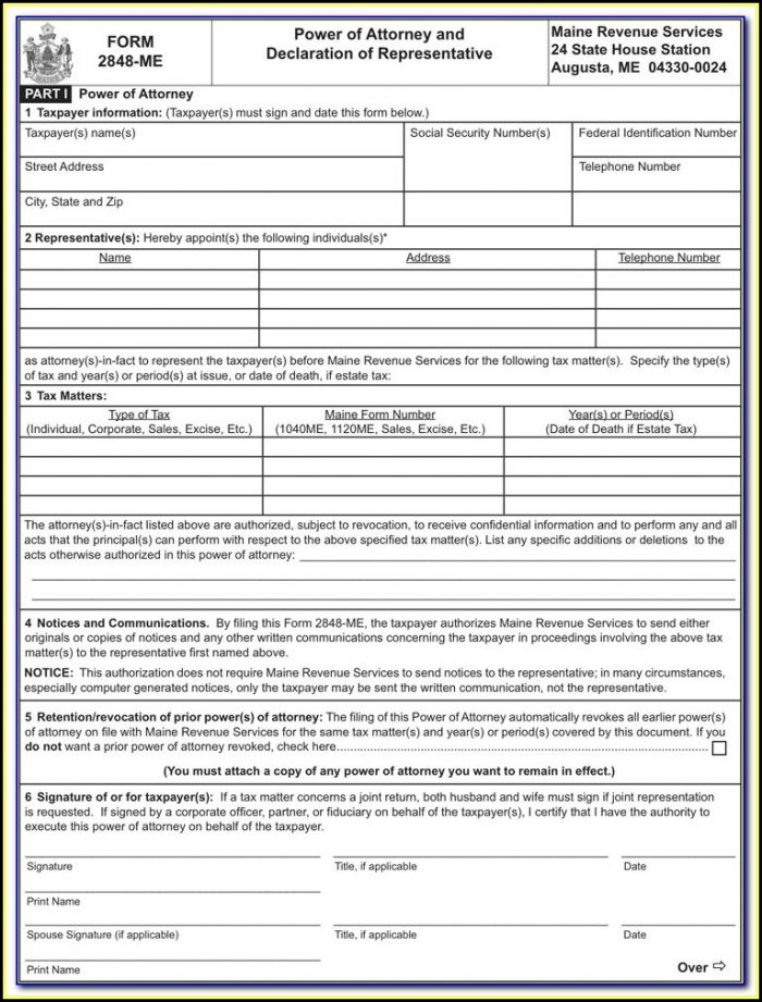 Free Printable Power Of Attorney Form For Maine Free Printable Power Of Attorney Form For Maine