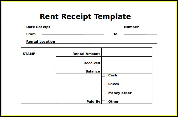 Free Rent Receipt Form Download Free Rent Receipt Form Download