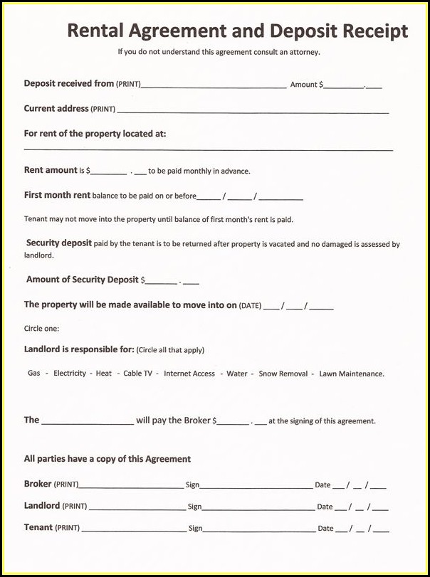 Free Rental Forms To Print Free Rental Forms To Print