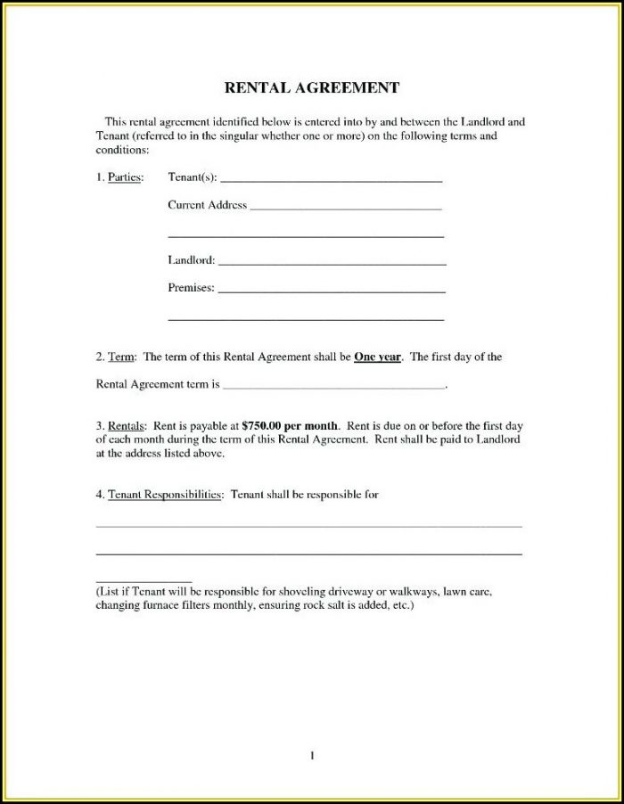 Free Simple Rental Agreement Forms To Print Free Simple Rental Agreement Forms To Print