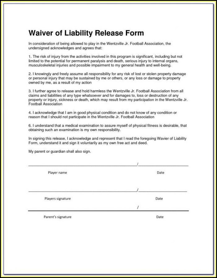 General Contractor Liability Waiver Form General Contractor Liability Waiver Form