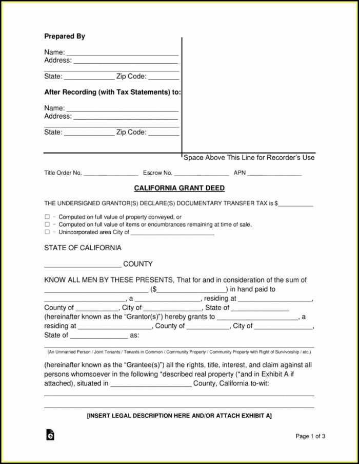 Grant Deed California Form Free Grant Deed California Form Free