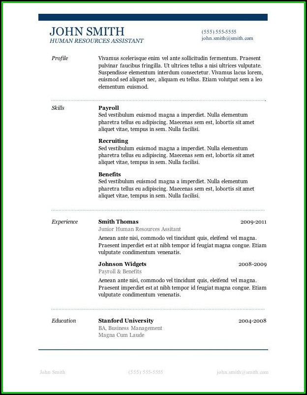 Job Resume Templates Free Microsoft Word Job Resume Templates Free Microsoft Word