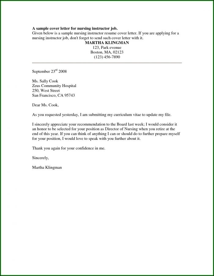 Nursing Resume Cover Letter Template Free Nursing Resume Cover Letter Template Free