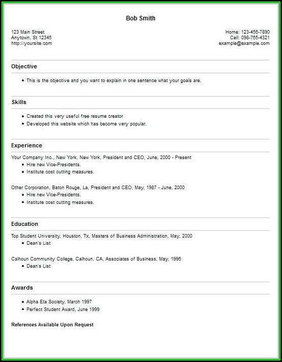 Online Resume Builder Sites Online Resume Builder Sites