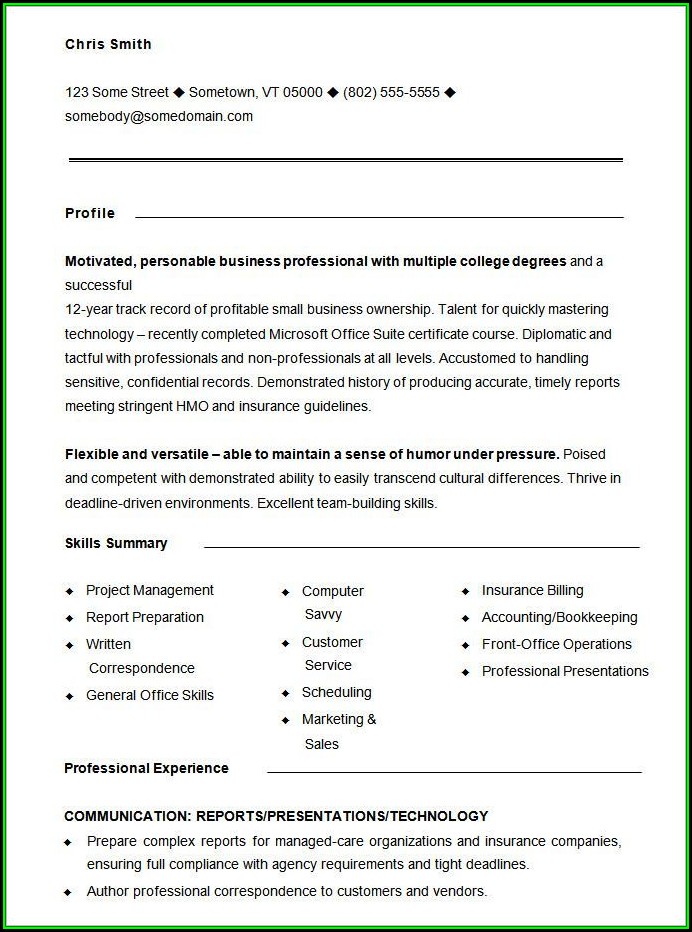 Printable Functional Resume Sample Printable Functional Resume Sample
