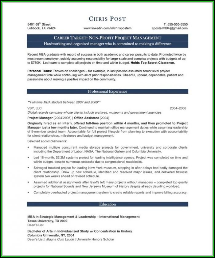 Project Management Cv Templates Free Project Management Cv Templates Free