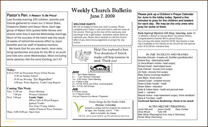 Free Word Templates For Church Programs Free Word Templates For Church Programs