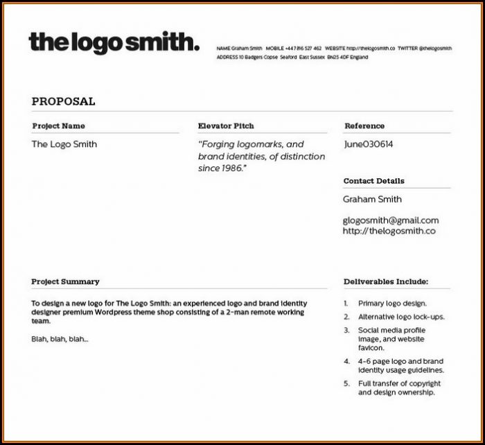 Freelance Graphic Design Proposal Template Freelance Graphic Design Proposal Template