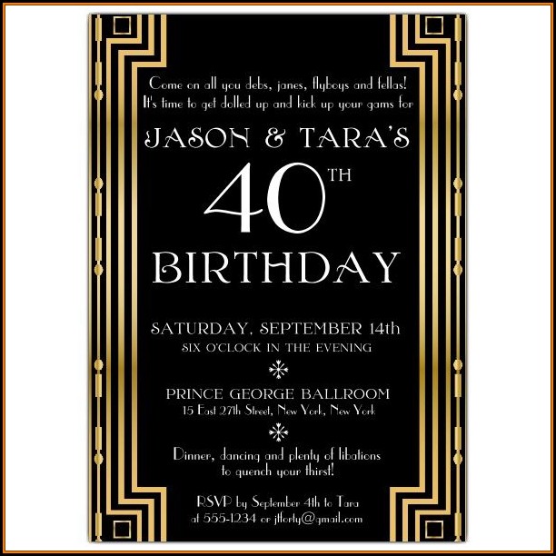 Gatsby Party Invitation Template Free Gatsby Party Invitation Template Free