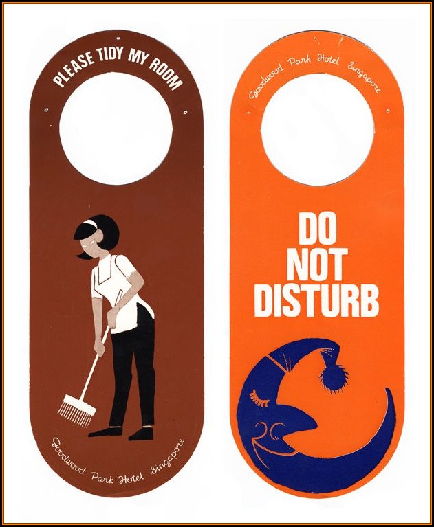 Hotel Do Not Disturb Door Hanger Template Hotel Do Not Disturb Door Hanger Template
