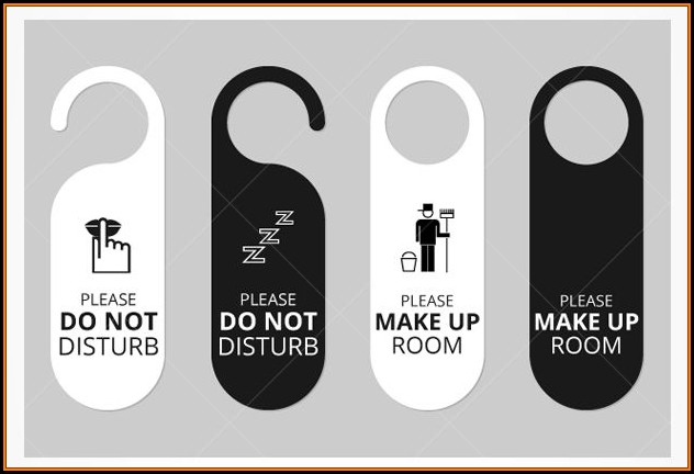 Hotel Door Hanger Template Hotel Door Hanger Template