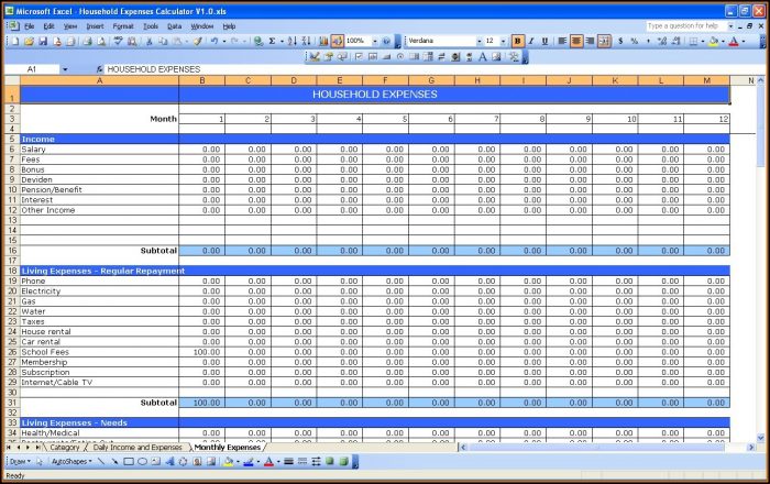 Income And Expense Template For Small Business Income And Expense Template For Small Business
