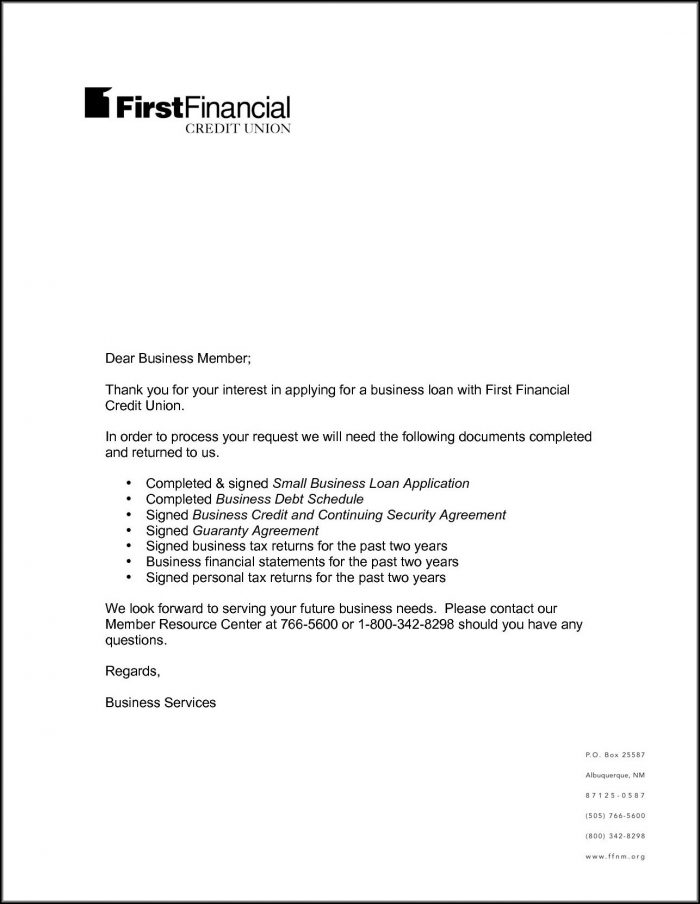 Loan Request Proposal Template Loan Request Proposal Template