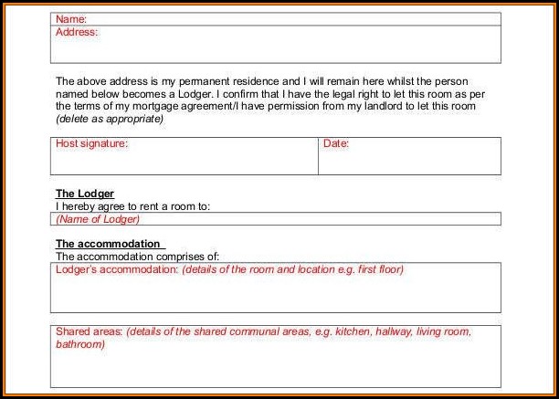 Lodger Agreement Template Uk Free Lodger Agreement Template Uk Free