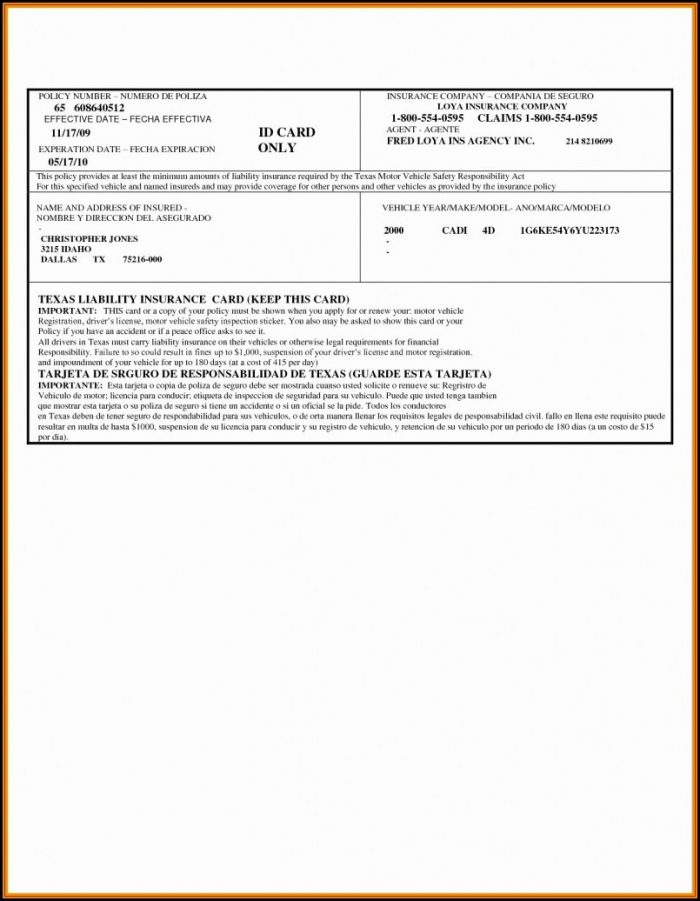 Make Fake Car Insurance Template Make Fake Car Insurance Template