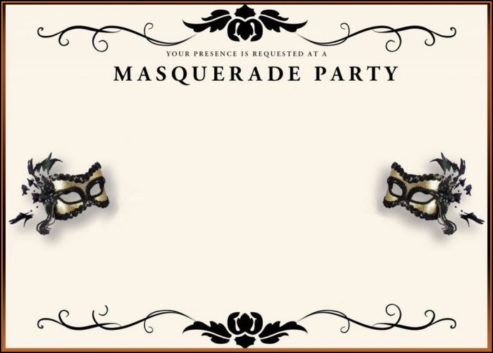 Printable Masquerade Party Invitations Templates Printable Masquerade Party Invitations Templates