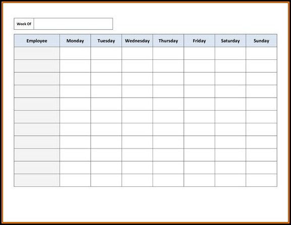Printable Weekly Employee Schedule Template Printable Weekly Employee Schedule Template