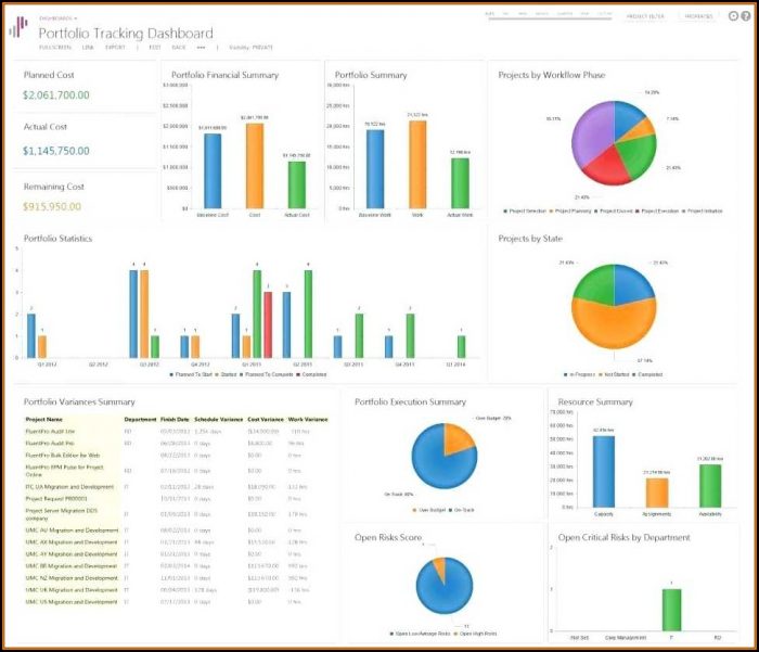 Project Portfolio Management Dashboard Examples Project Portfolio Management Dashboard Examples