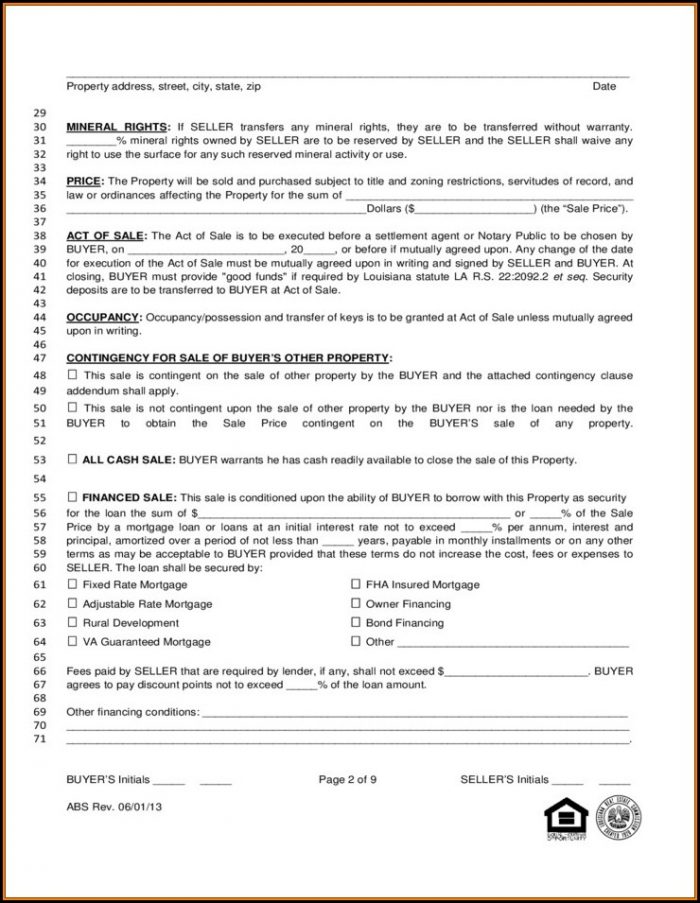 Real Estate Buy Sell Agreement Form Louisiana Real Estate Buy Sell Agreement Form Louisiana