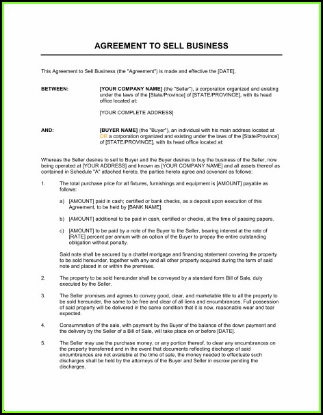 Business Purchase Agreement Template Word Business Purchase Agreement Template Word