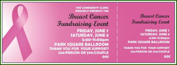Cancer Fundraiser Ticket Template Cancer Fundraiser Ticket Template