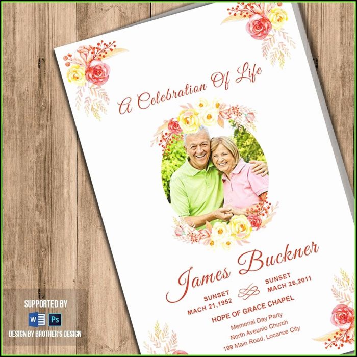 Celebration Of Life Template Download Celebration Of Life Template Download
