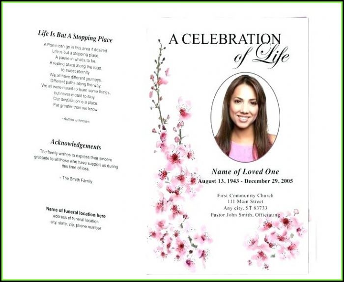 Celebration Of Life Template Publisher Celebration Of Life Template Publisher
