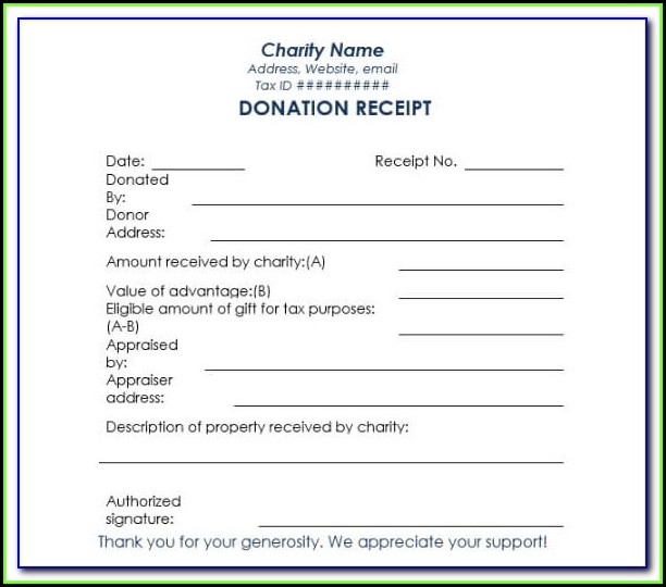 Charitable Donation Form Receipt Charitable Donation Form Receipt