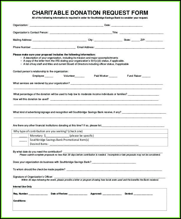 Charity Donation Form Template Charity Donation Form Template