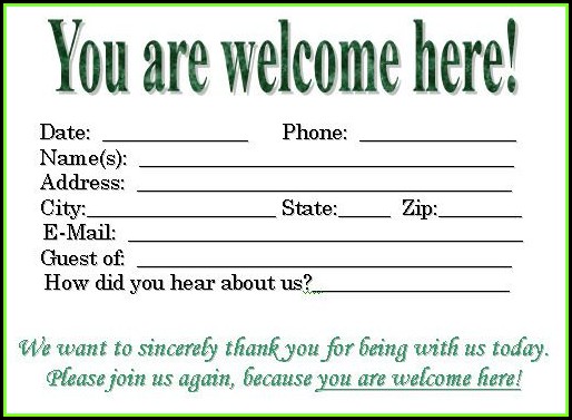 church visitor card template template 1 resume examples church guest card template