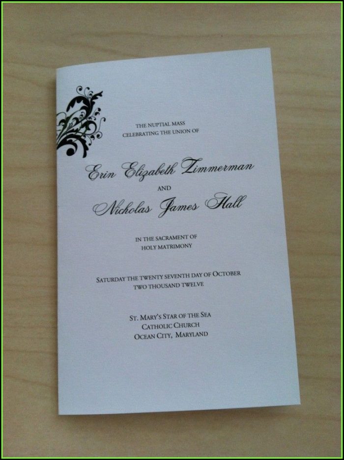 Church Wedding Program Template Free Church Wedding Program Template Free