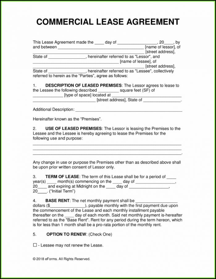 Commercial Lease Agreement Template Word Commercial Lease Agreement Template Word