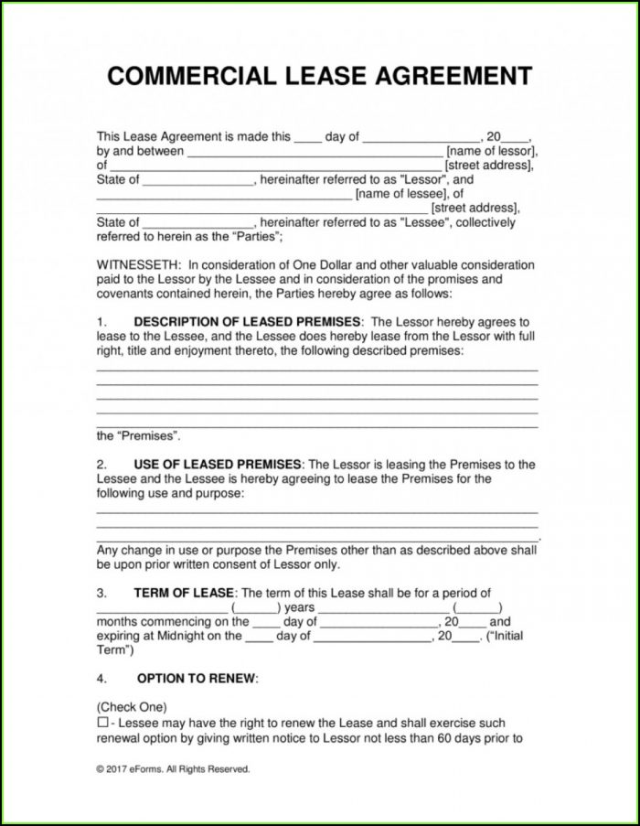 Commercial Lease Agreement Template Word Free Commercial Lease Agreement Template Word Free