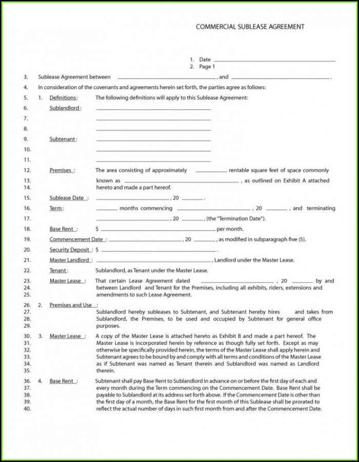 Commercial Lease Agreement Template Word South Africa Commercial Lease Agreement Template Word South Africa
