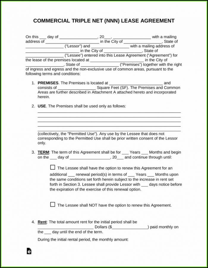 Commercial Lease Template Word Commercial Lease Template Word